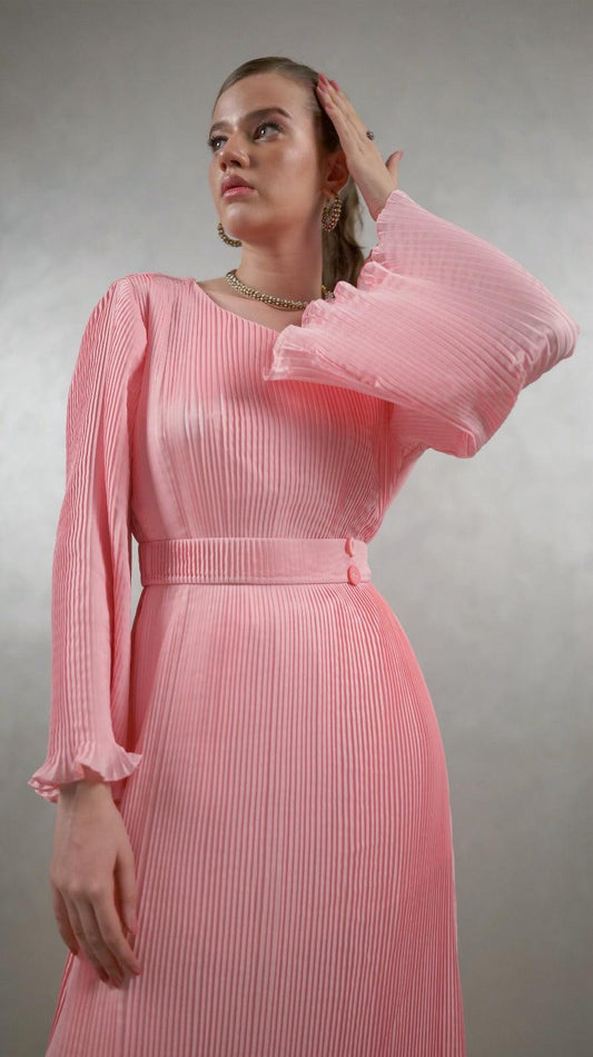 Pink - Pleated Maxi - AREEJ | Online